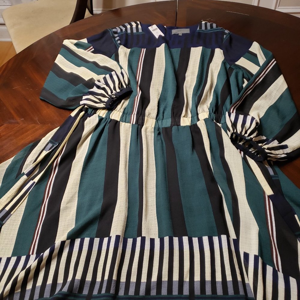 Anthropologie striped knee length dress